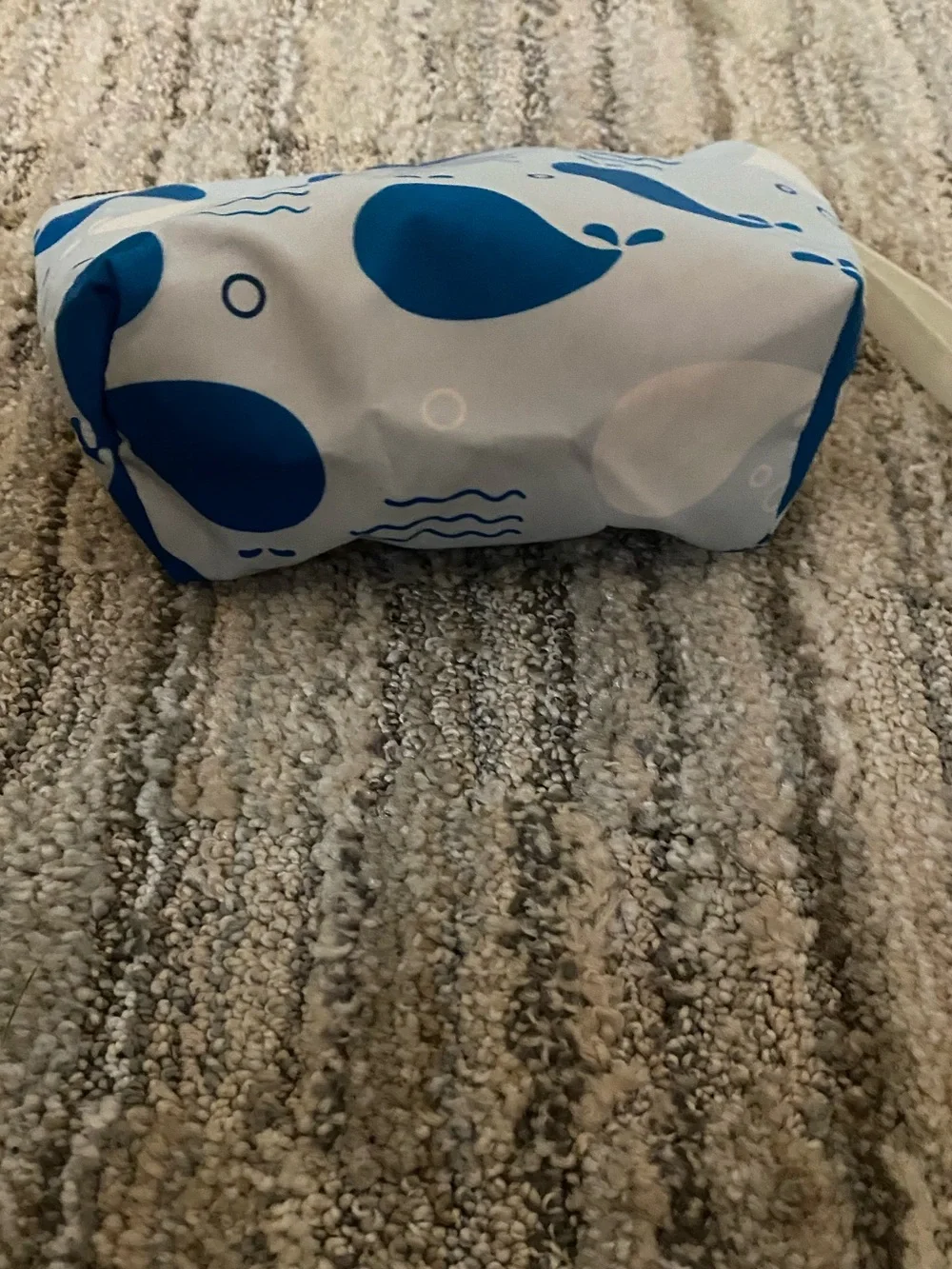 Whale Print Zippered Makeup Pouch Cosmetic Toiletry Travel Bag